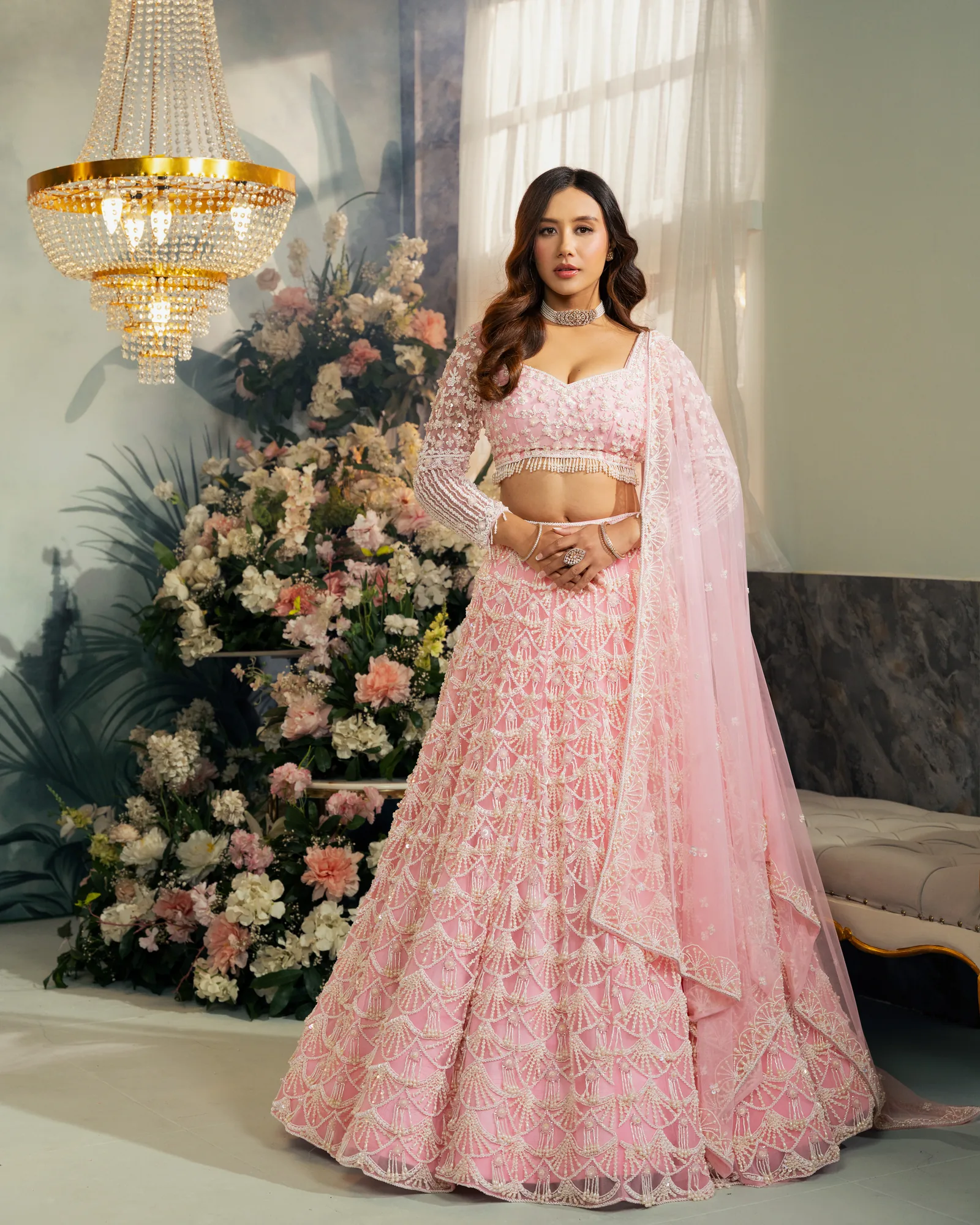 Blush Pink Lehenga by Sweta Acharya – image 3