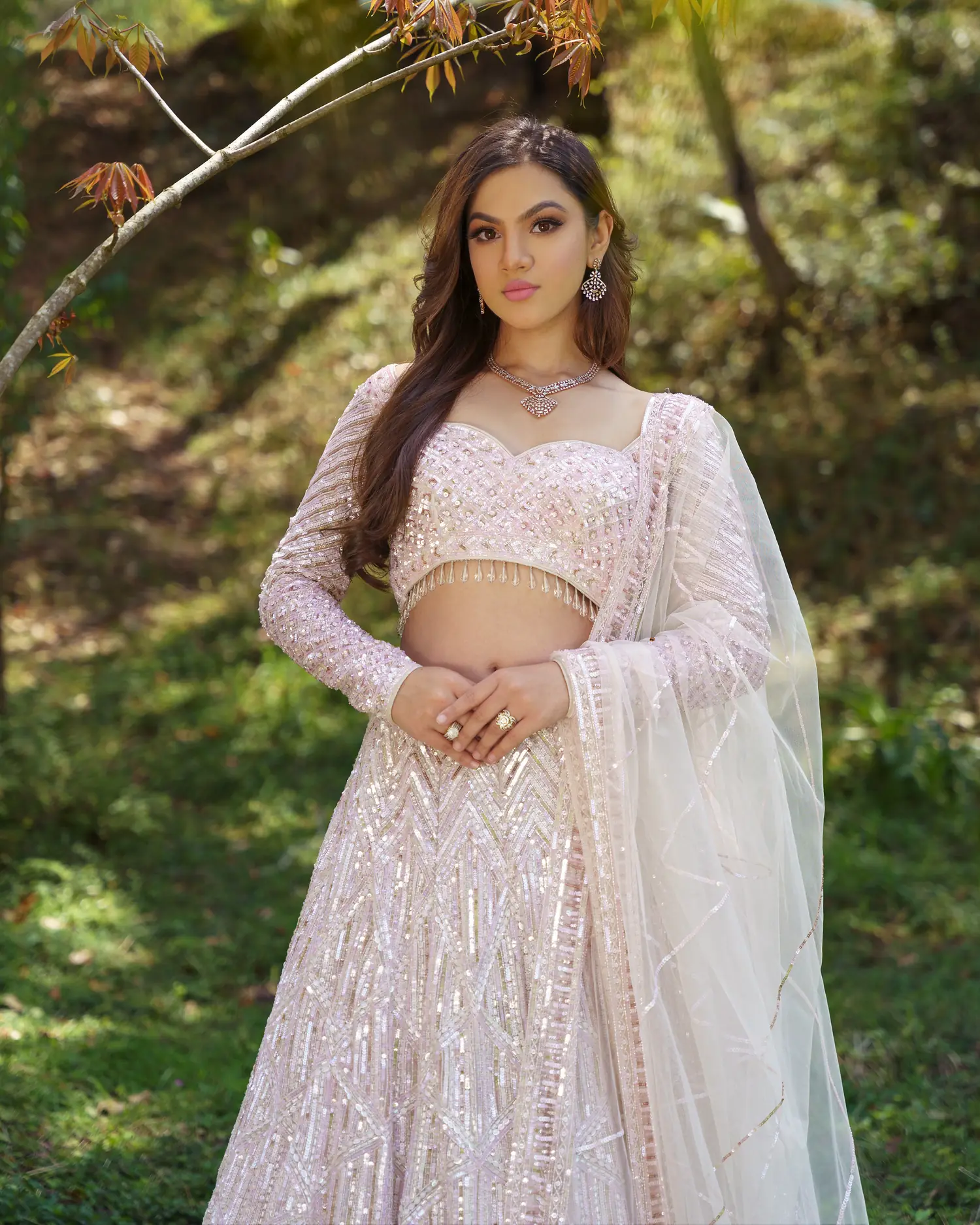 Champagne Gold Lehenga from the Saubhagya collection by Sweta Acharya – view 1