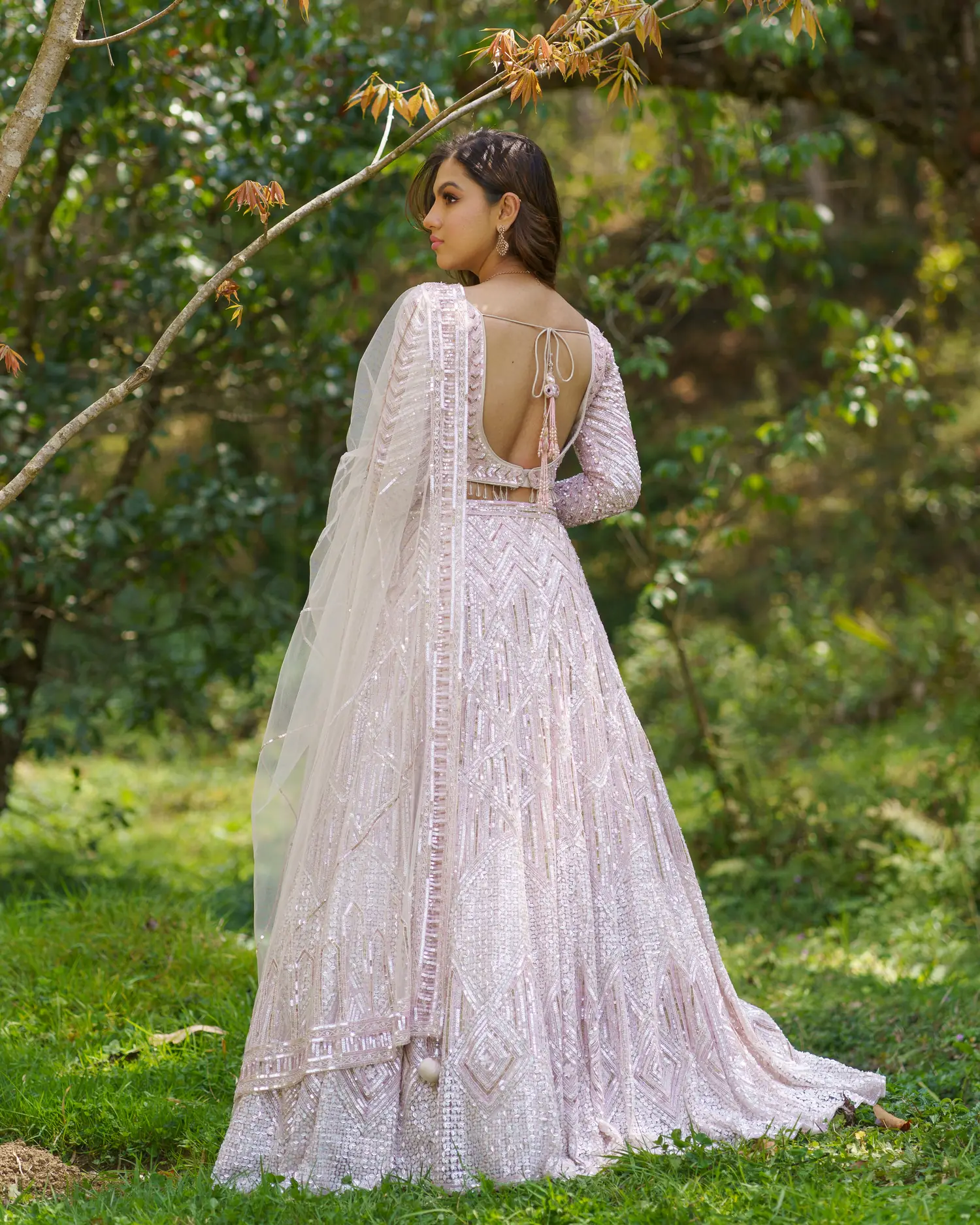 Champagne Gold Lehenga from the Saubhagya collection by Sweta Acharya – view 2