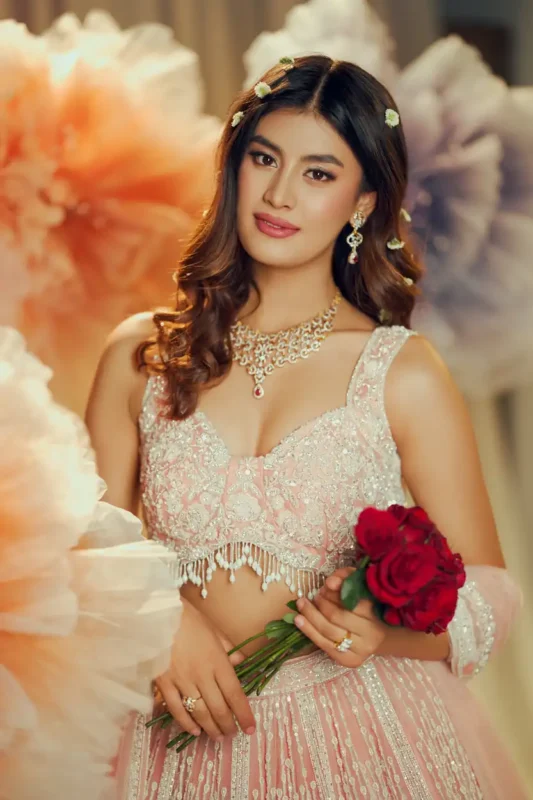 Blush Pink Lehenga by Sweta Acharya – view 1