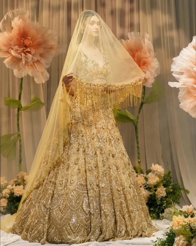 Golden Lehenga by Sweta Acharya – view 1