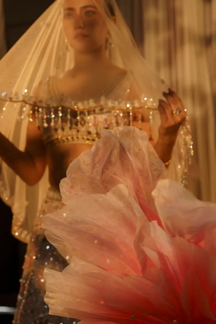 Ivory Lehenga by Sweta Acharya – view 4