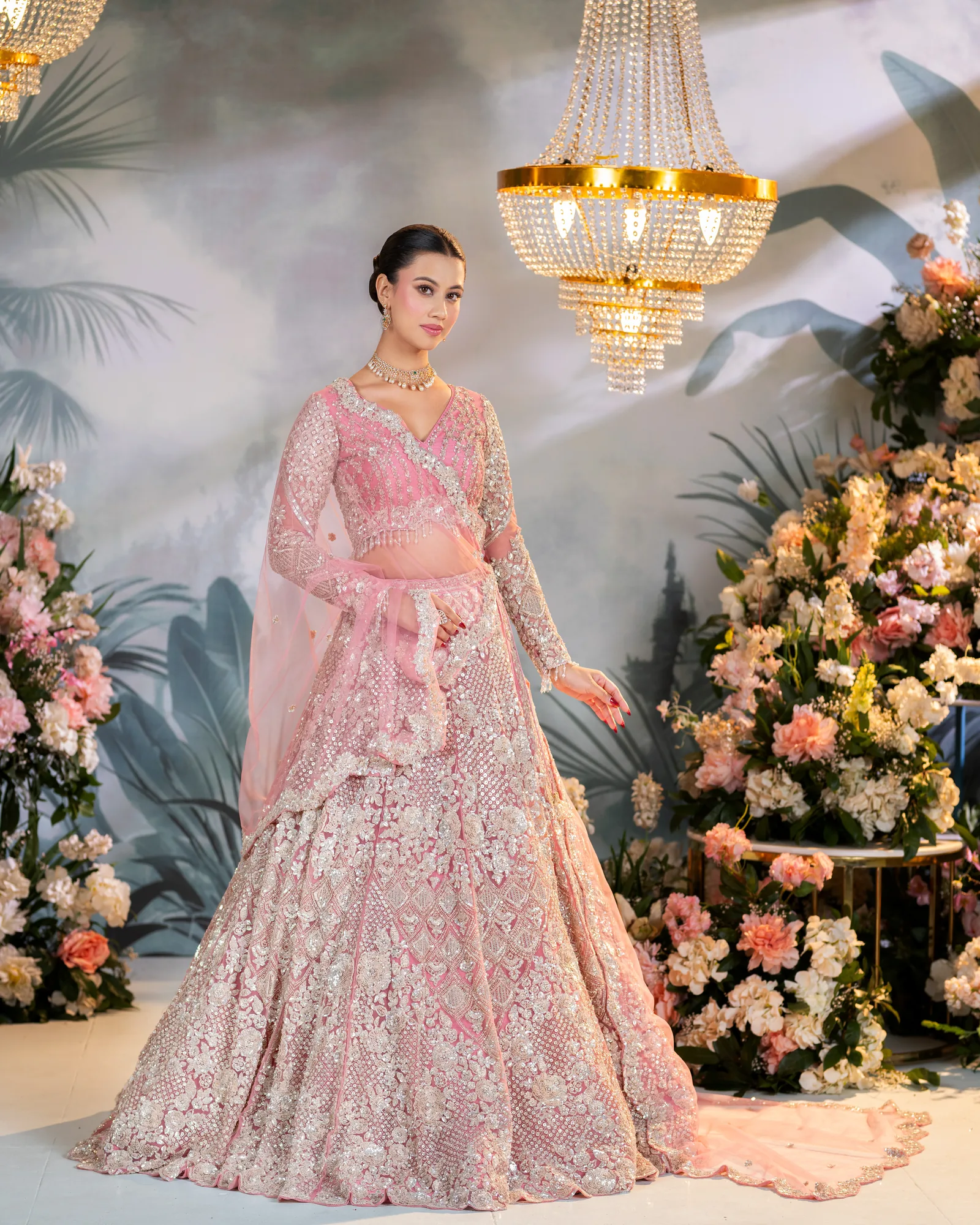 Blush Pink lehenga by Sweta Acharya – image 3