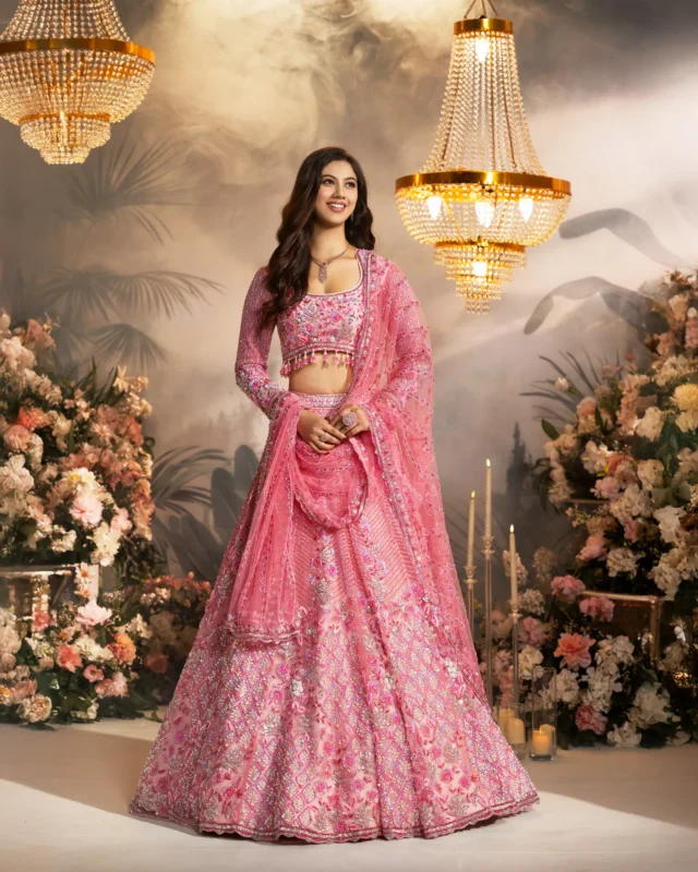 Blush Pink Lehenga by Sweta Acharya