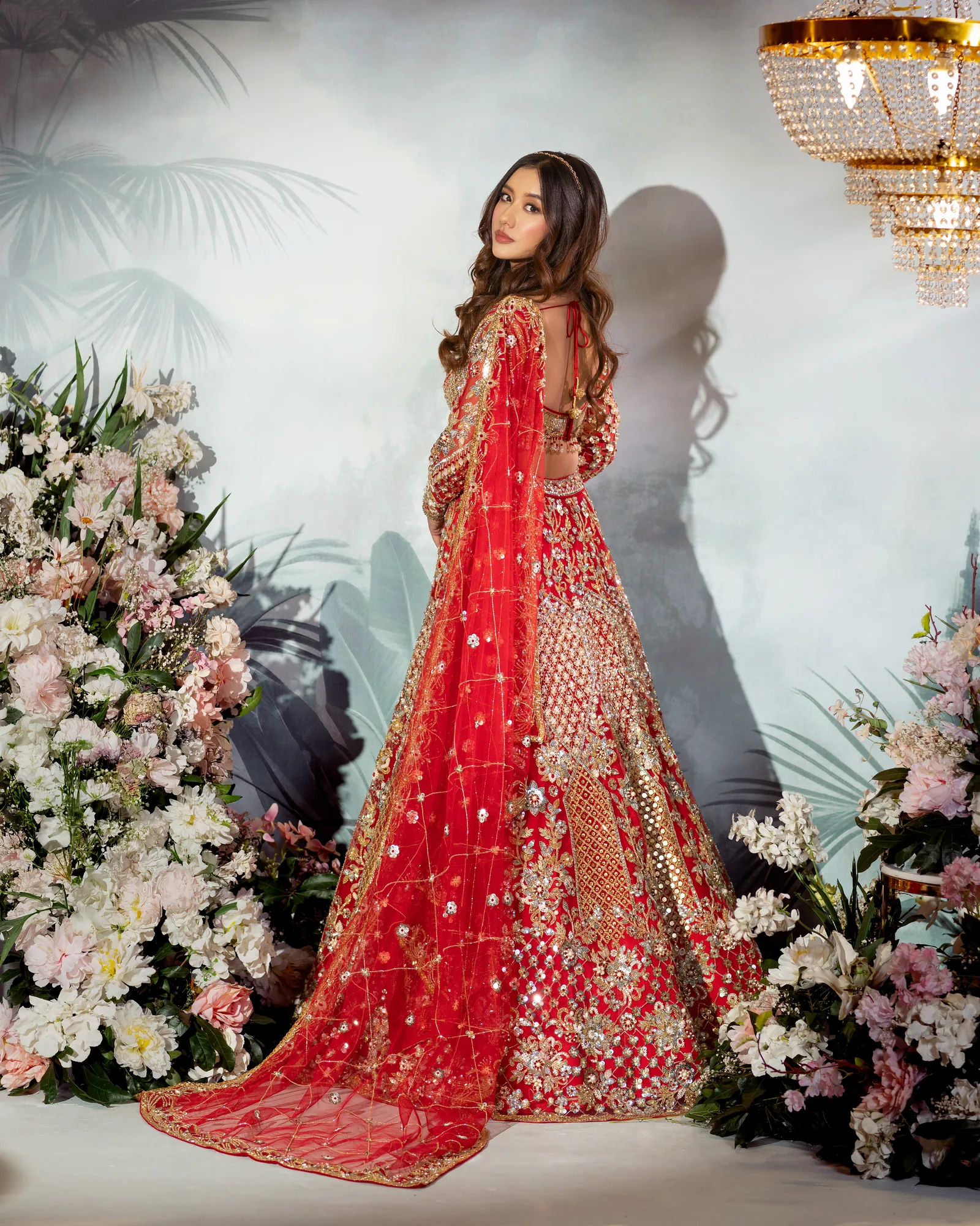 Crimson Red Lehenga by Sweta Acharya – image 2