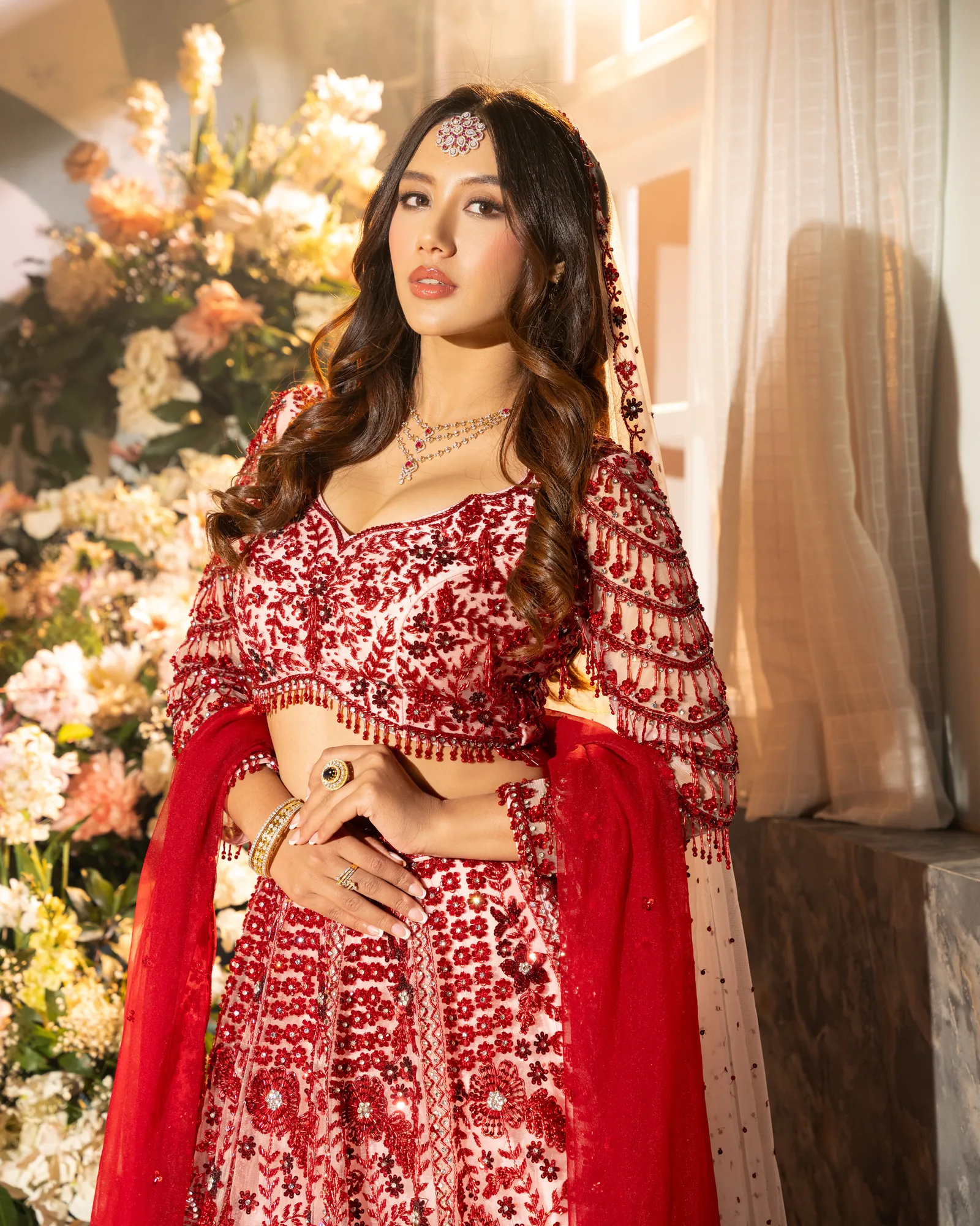 Ruby Red Lehenga