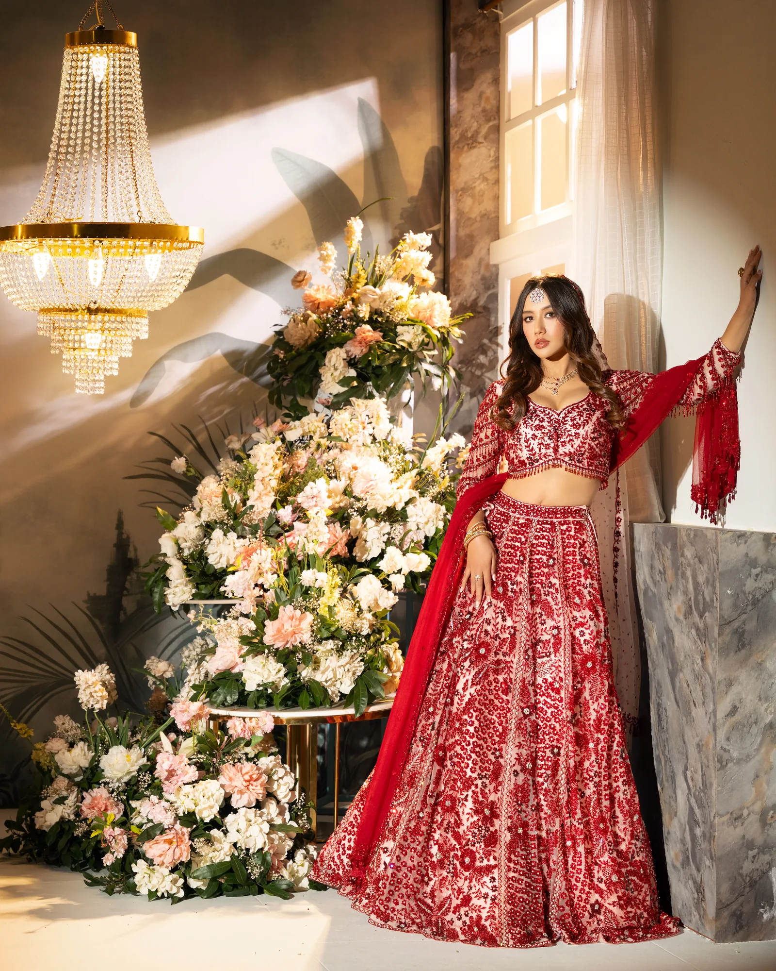 Ruby Red Lehenga by Sweta Acharya – image 2
